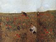 Mary Cassatt People Picking up the flower at the field Spain oil painting artist